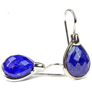 Lapis Lazuli Slide In Pear Shaped Earrings